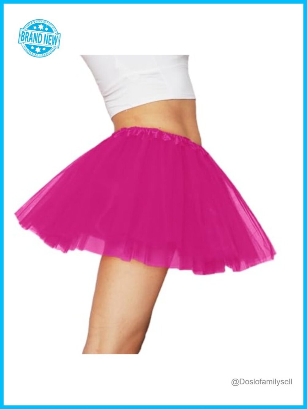 6 Layer Tulle Tutu Skirt Elastic Waist Halloween Costume Short